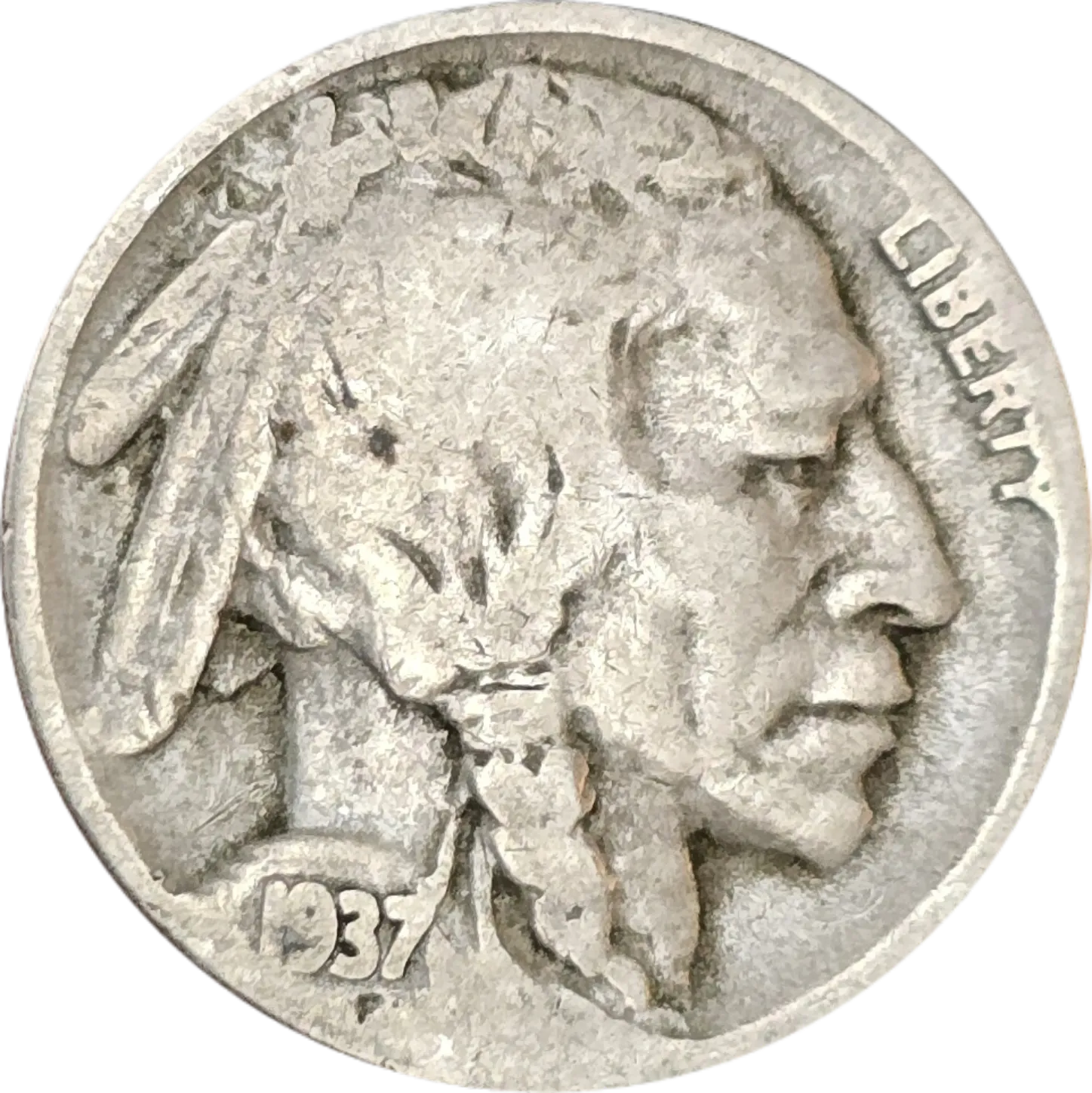 سکه آمریکا 5 سنت آمریکا سرخپوست بوفالو 1937